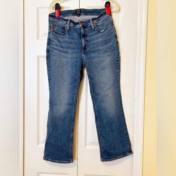 J Crew Mid rise Flare Crop Jeans - Picture 1 of 4